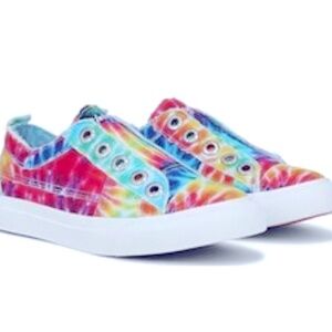 Blowfish Pink and Purple Tie-Dye Sneakers kids size 3 shoe.